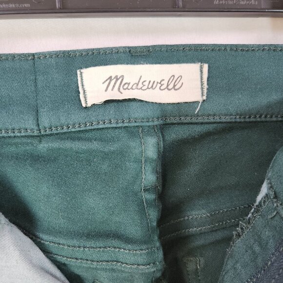 Madewell 9" Mid Rise Skinny Jeans Women's Size 25 Stretch Pants Green - Picture 7 of 13